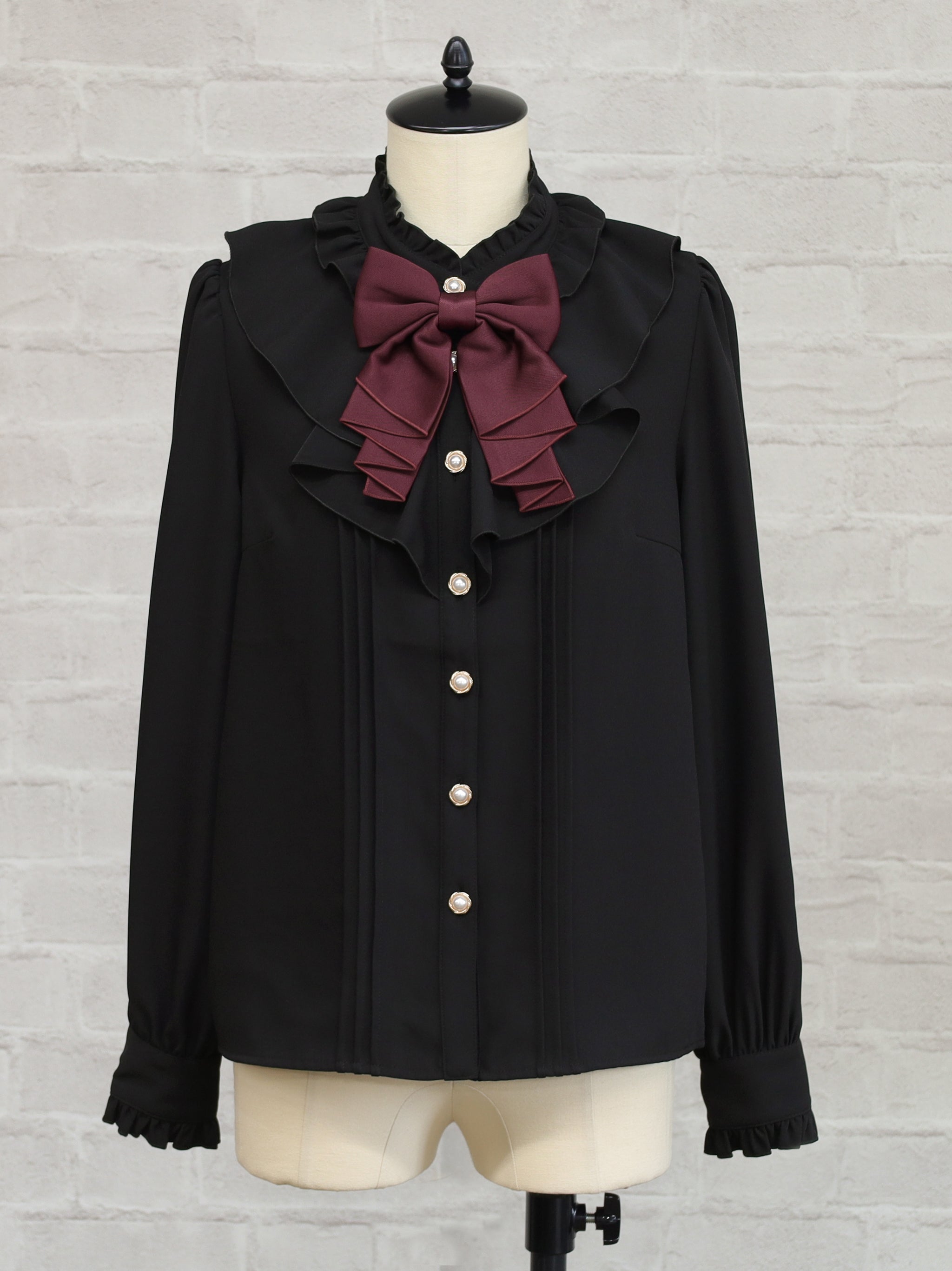 Antique Doll フリルブラウス ボルドー（Bordeaux） FREE ｜Amavel（アマベル）公式サイト