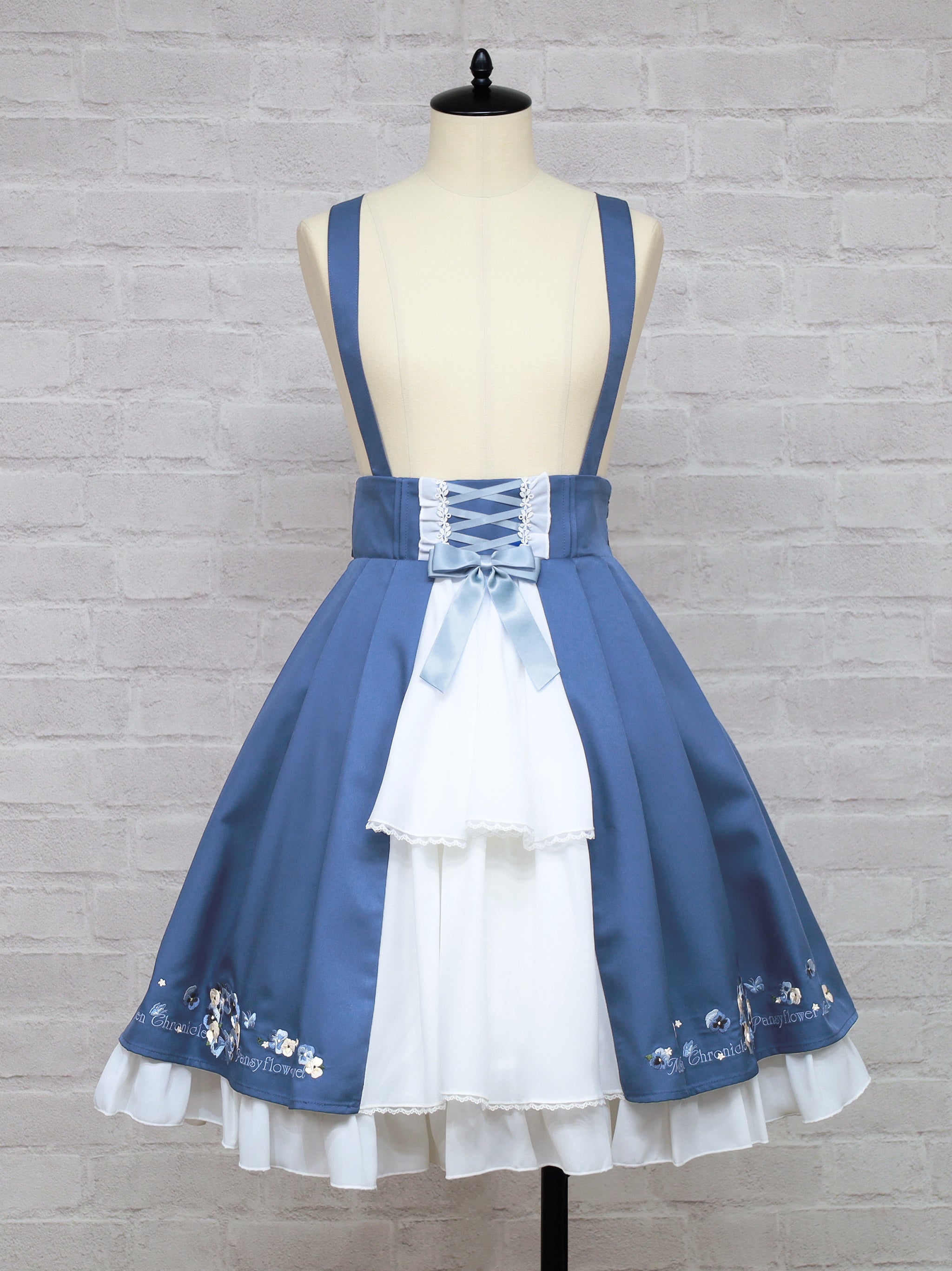 SDM//40cmドール//ワンピース-青系-★バッスルスカート//ハンドメイド SDM // 40cmドール // ワンピース バッスルスカート//ハンドメイド
