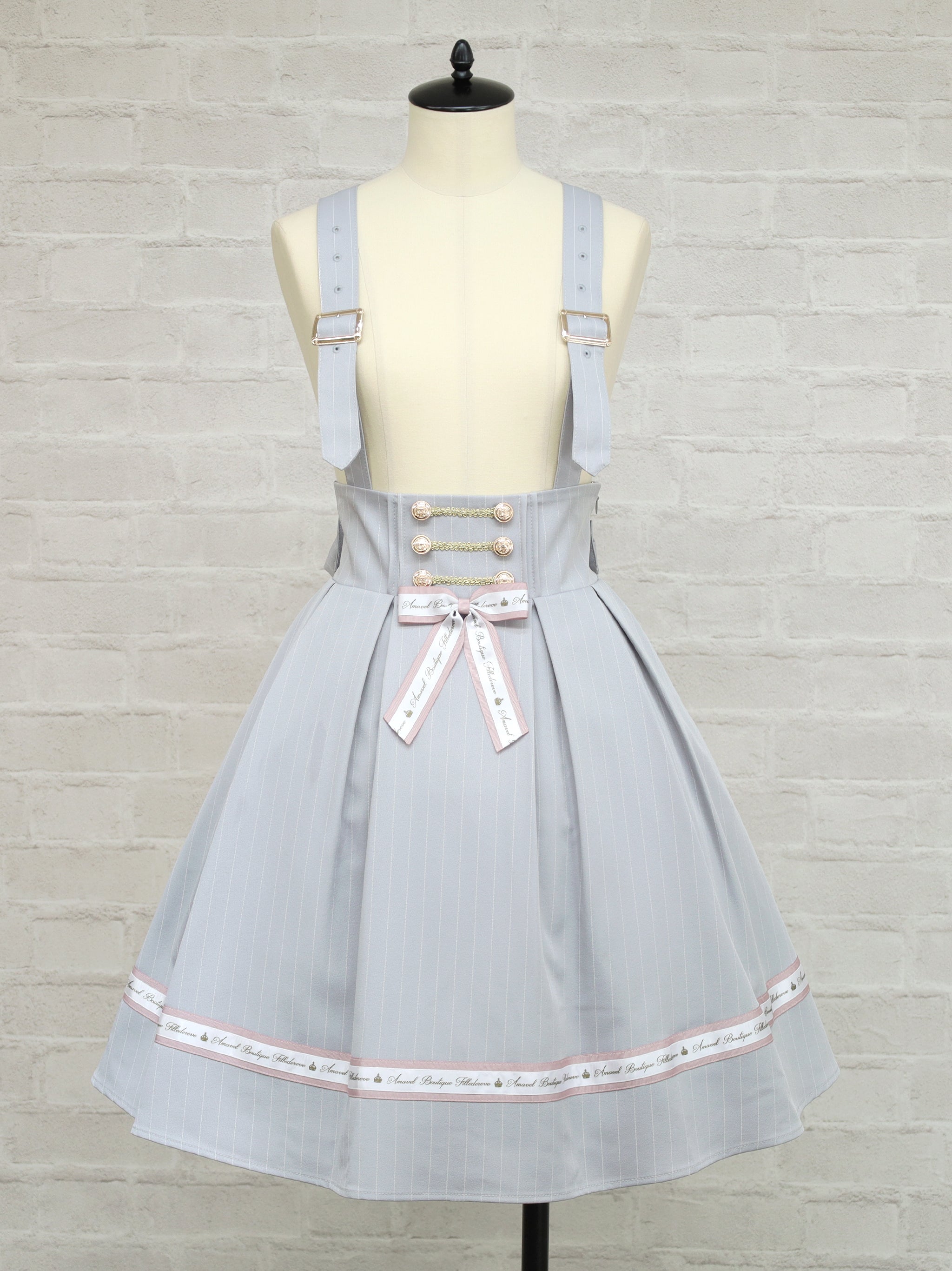 Message Ribbon ストライプスカート グレー（Gray） FREE ｜Amavel（アマベル）公式サイト