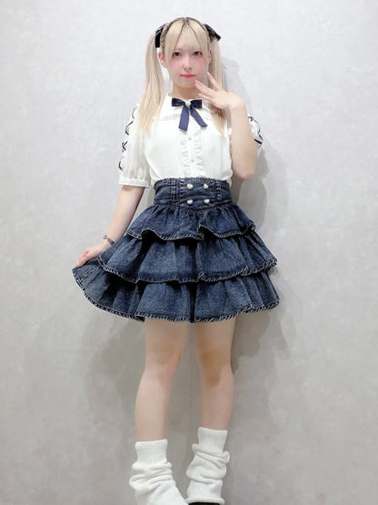 ガーリーティアードミニスカート