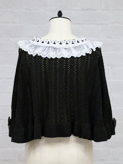 ロマンティックレースすかし編みショート丈ニットポンチョ ｜Amavel（アマベル）公式サイト