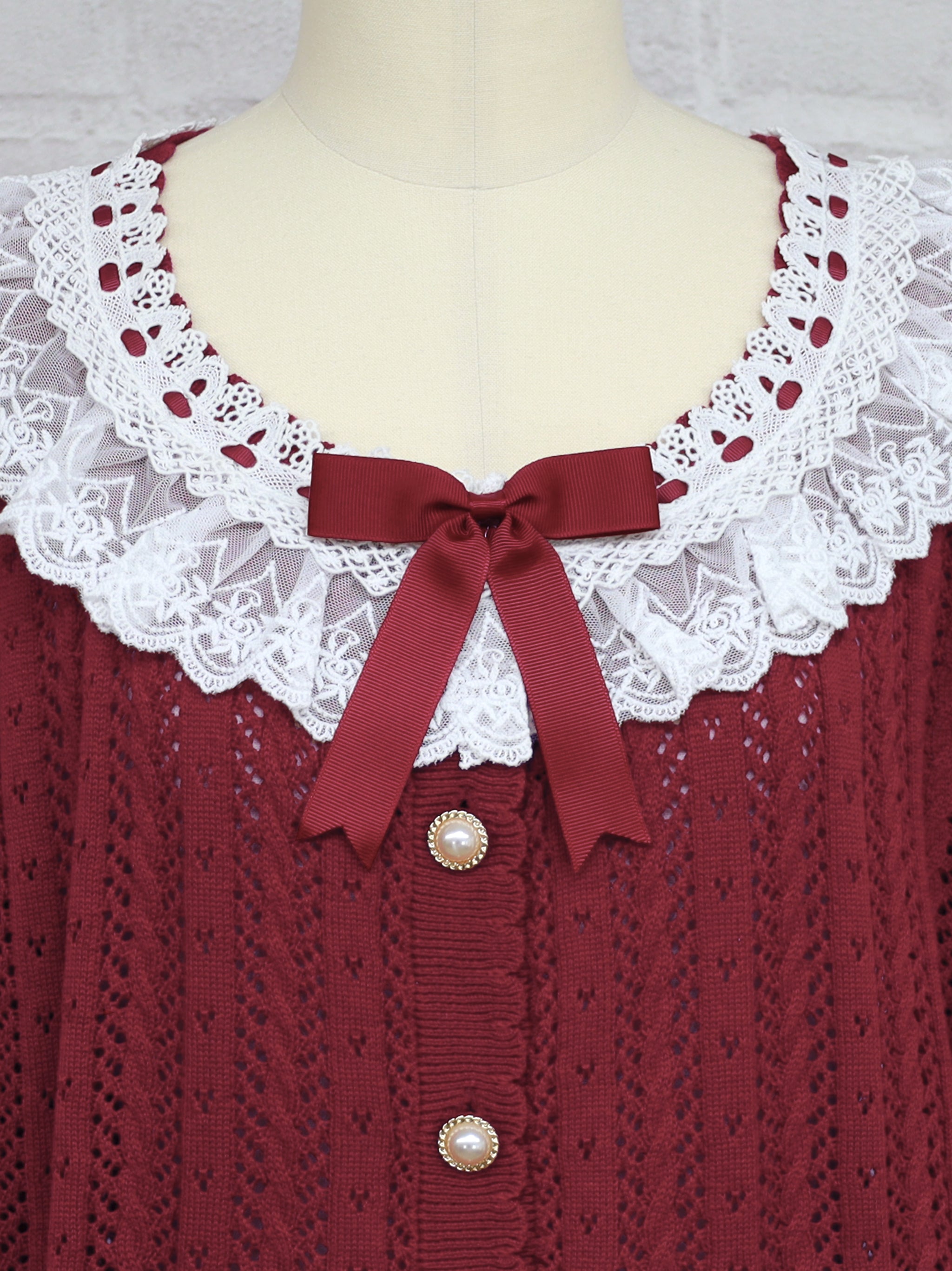 ロマンティックレースすかし編みショート丈ニットポンチョ ｜Amavel（アマベル）公式サイト