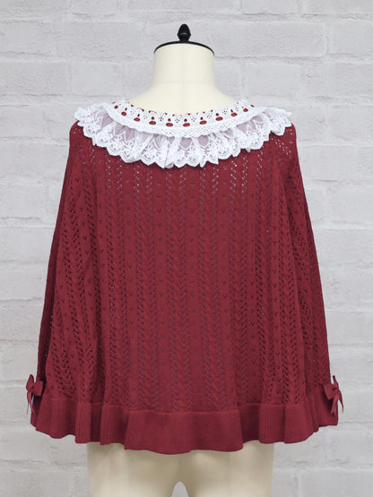 ロマンティックレースすかし編みニットポンチョ ｜Amavel（アマベル）公式サイト