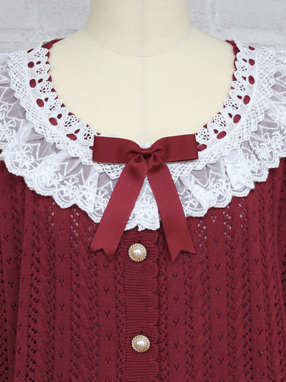 ロマンティックレースすかし編みニットポンチョ ｜Amavel（アマベル）公式サイト