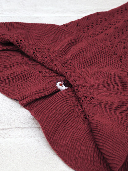 ロマンティックレースすかし編みニットポンチョ ｜Amavel（アマベル）公式サイト