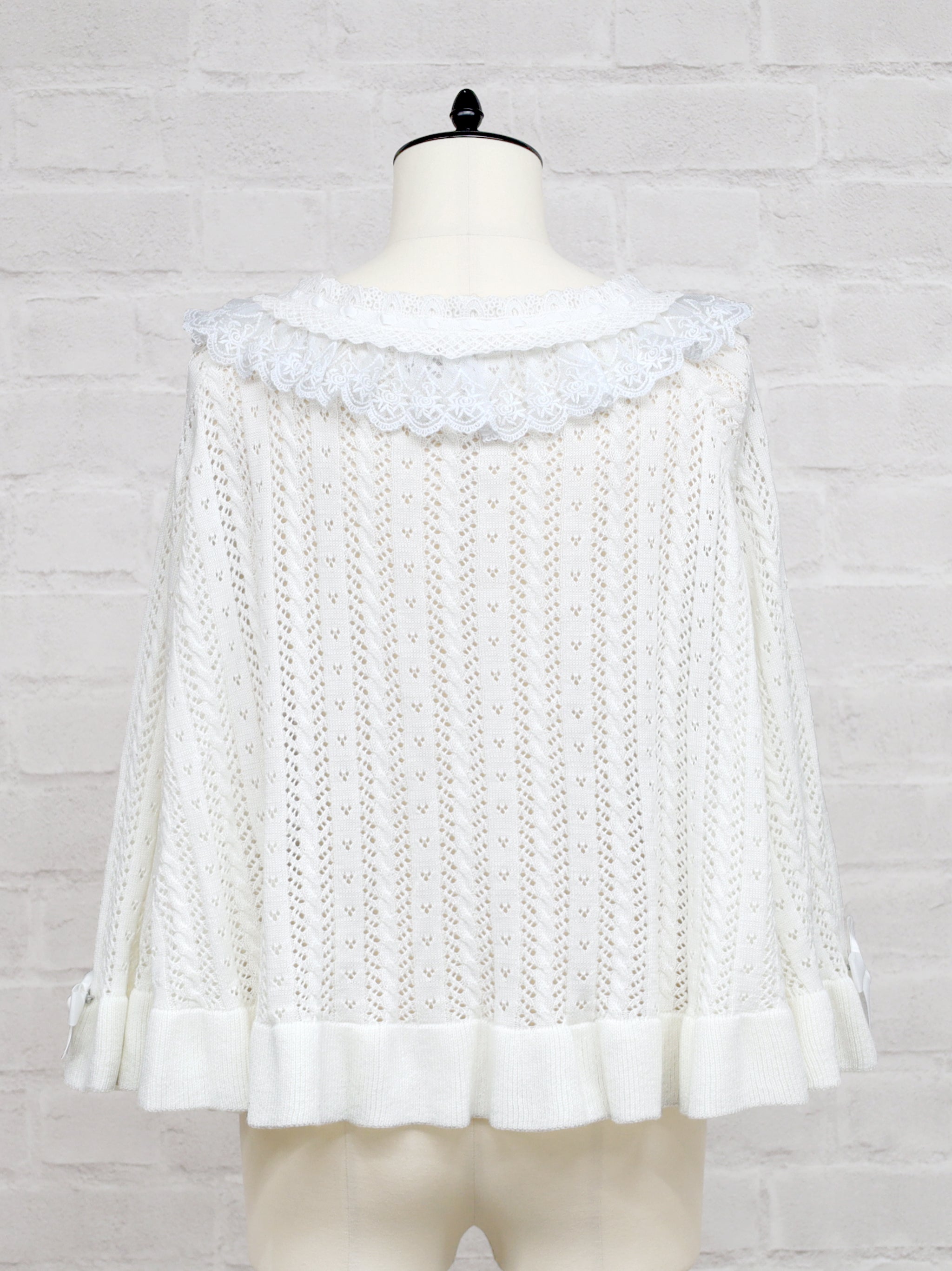 ロマンティックレースすかし編みニットポンチョ ｜Amavel（アマベル）公式サイト