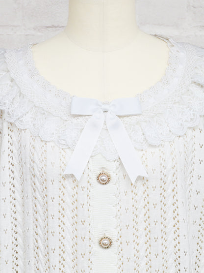 ロマンティックレースすかし編みニットポンチョ ｜Amavel（アマベル）公式サイト