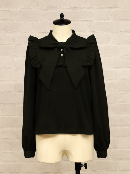 ボウタイテレコトップス ブラック（Black） FREE ｜Amavel（アマベル）公式サイト