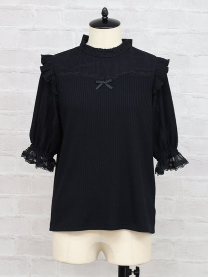 バックリボンレース＆テレコトップス ブラック（Black） FREE ｜Amavel（アマベル）公式サイト