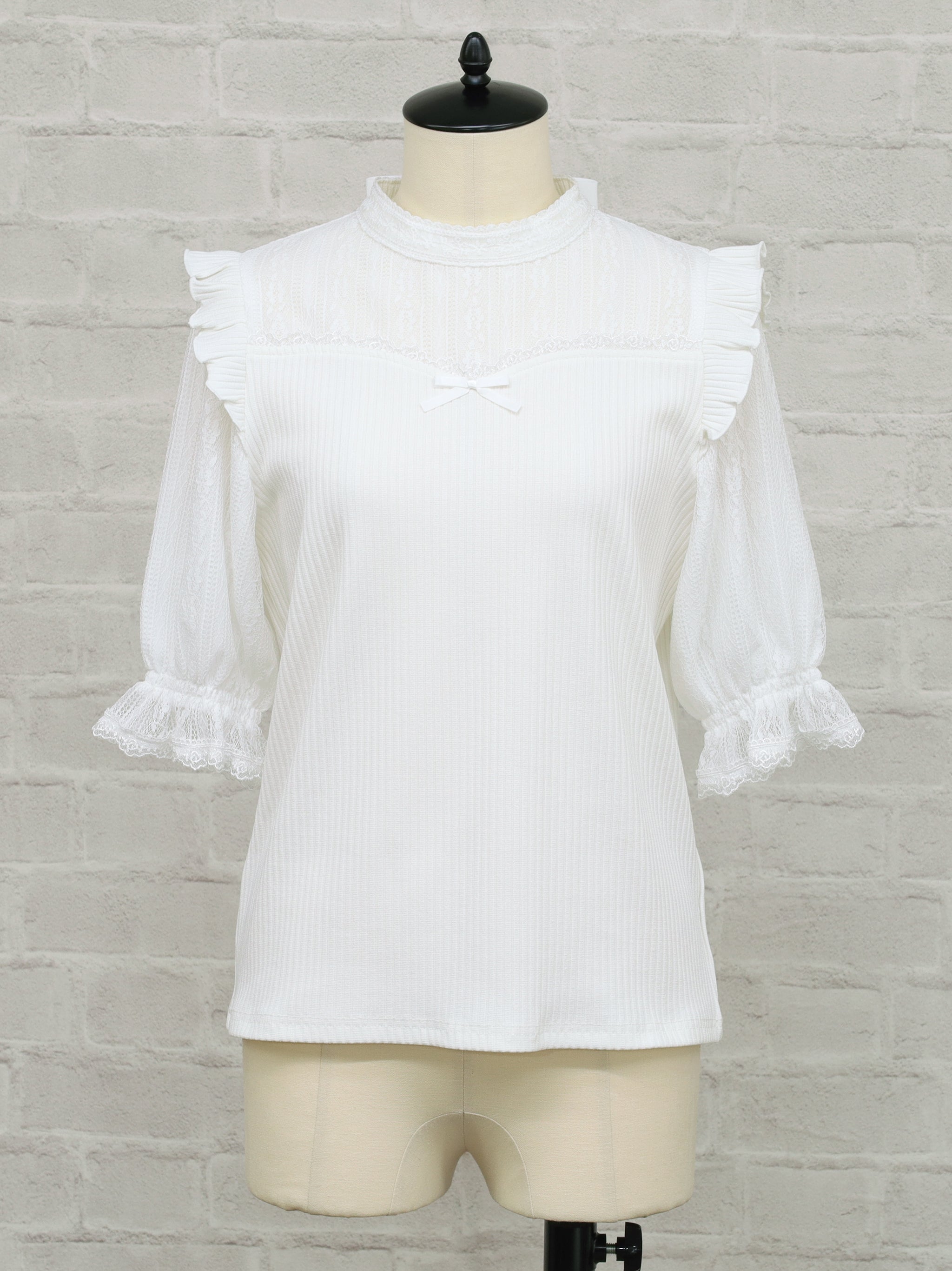 バックリボンレース＆テレコトップス アイボリー（Ivory） FREE ｜Amavel（アマベル）公式サイト