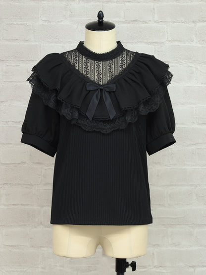 Romantic frill テレコトップス ブラック（Black） FREE ｜Amavel（アマベル）公式サイト