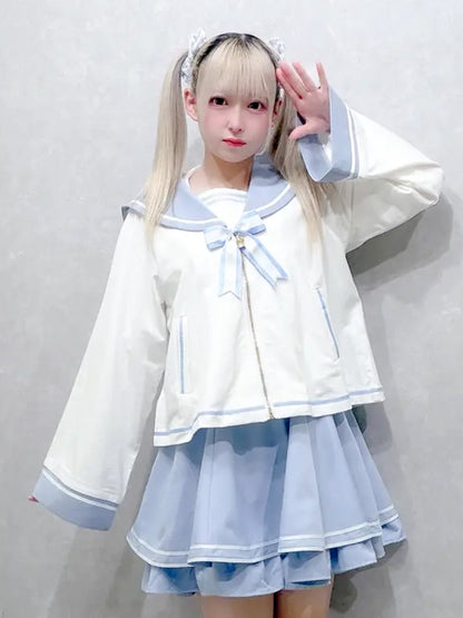 Marchen Marine セーラーポンチョパーカー サックス（SaxeBlue） FREE ｜Amavel（アマベル）公式サイト