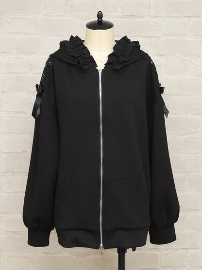 Frill Ribbon ロングパーカー ｜Amavel（アマベル）公式サイト