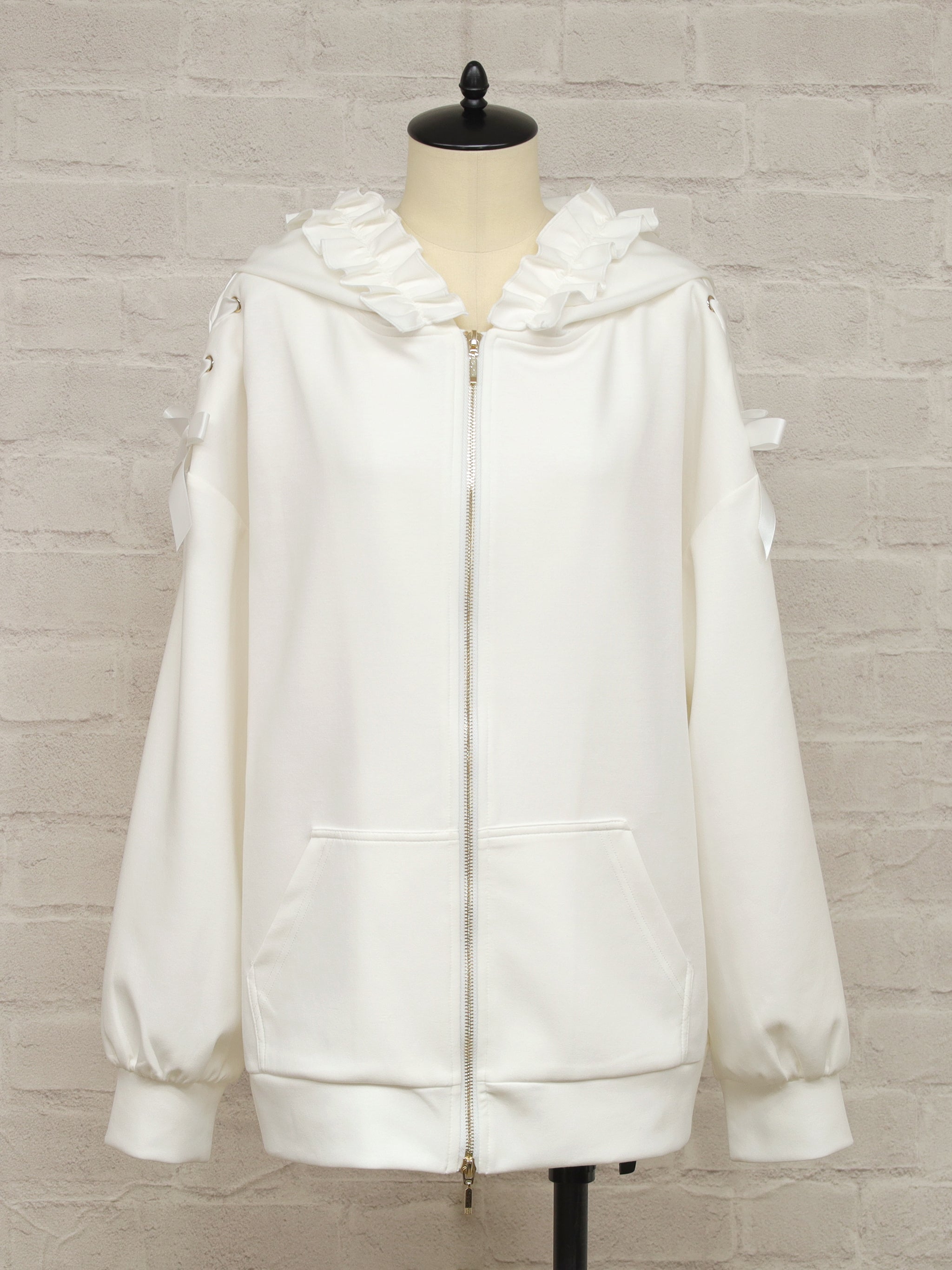 Frill Ribbon ロングパーカー ｜Amavel（アマベル）公式サイト