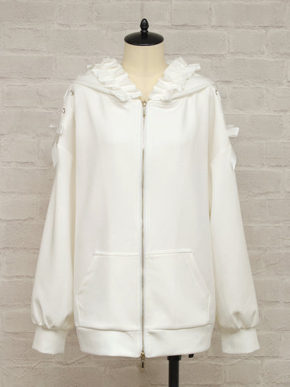 Frill Ribbon ロングパーカー ｜Amavel（アマベル）公式サイト