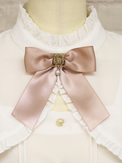 モノグラムバックル付リボンブローチ ピンク（Pink） FREE ｜Amavel（アマベル）公式サイト