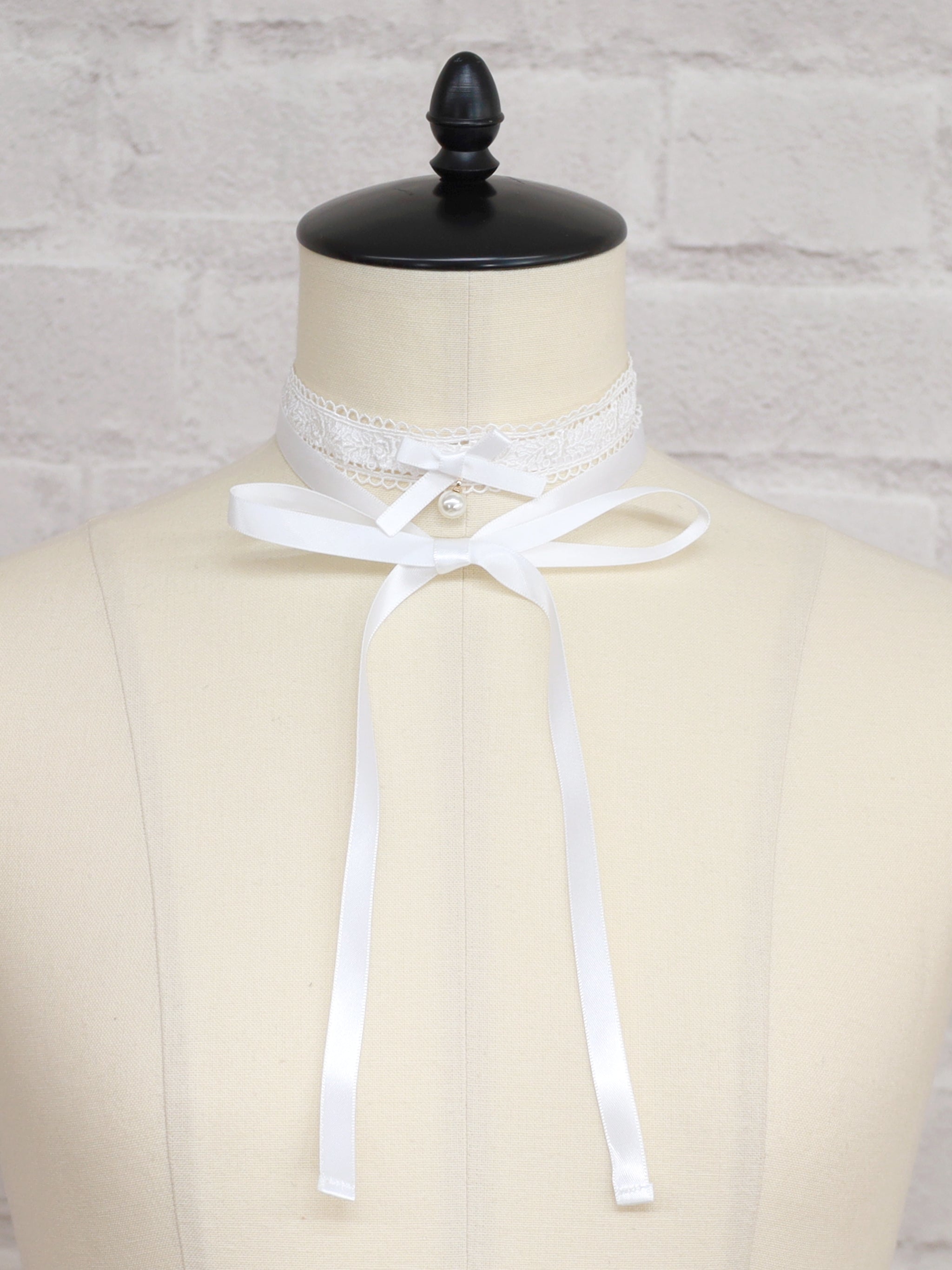 レースリボンチョーカー アイボリー（Ivory） FREE ｜Amavel（アマベル）公式サイト