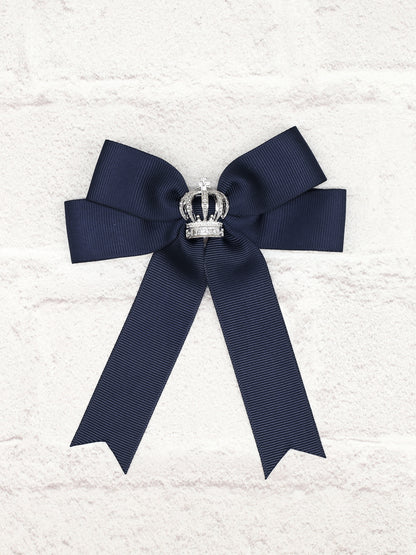 クラウンチャーム付リボンブローチ ネイビー（Navy） FREE ｜Amavel（アマベル）公式サイト