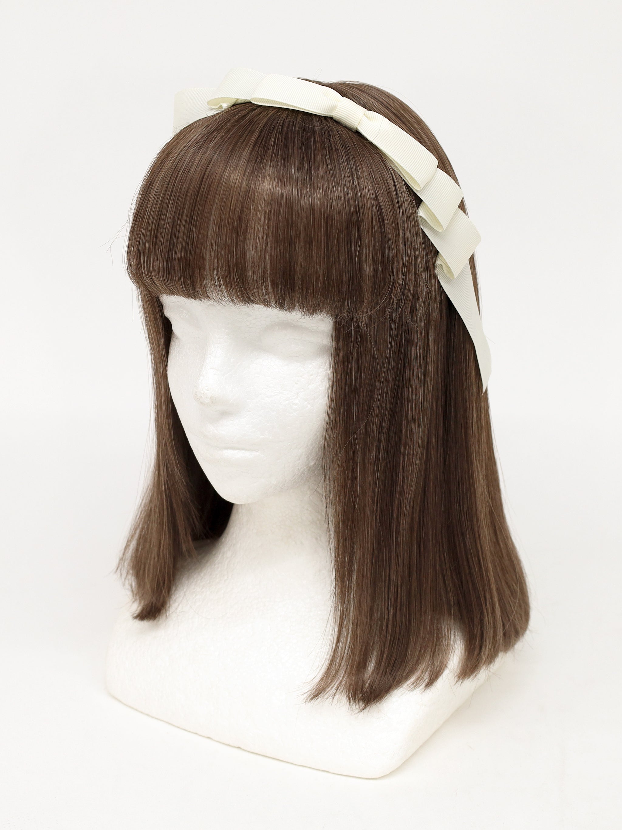 グログランリボンカチューシャ アイボリー（Ivory） FREE ｜Amavel（アマベル）公式サイト