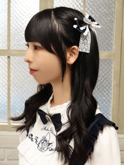 Romantic Märchen ダブルリボンクリップ ネイビー（Navy） FREE ｜Amavel（アマベル）公式サイト