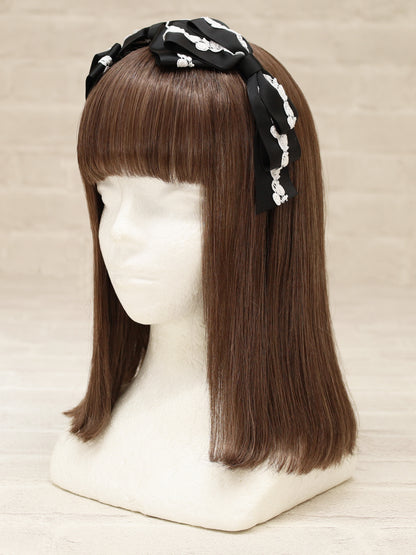 トリプルリボンレースカチューシャ ブラック（Black） FREE ｜Amavel（アマベル）公式サイト