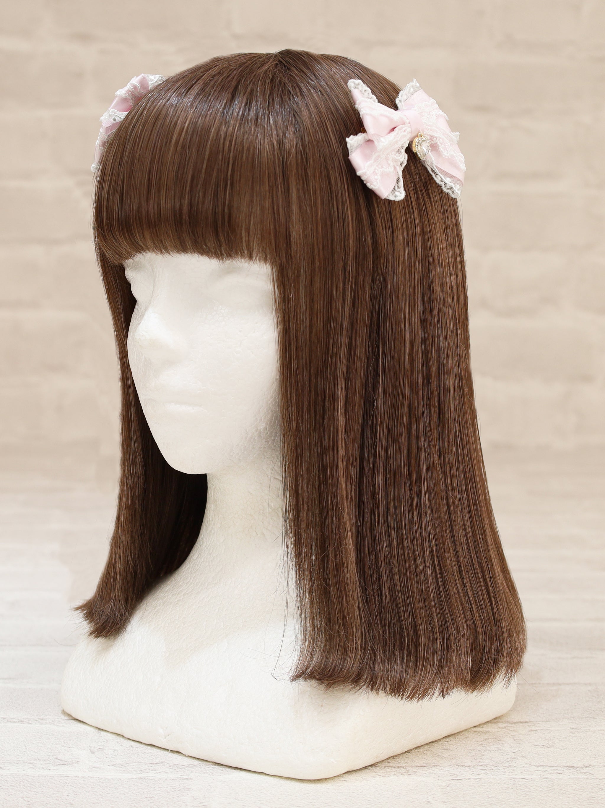 ハートチャーム付リボンレースクリップ ピンク（Pink） FREE ｜Amavel（アマベル）公式サイト