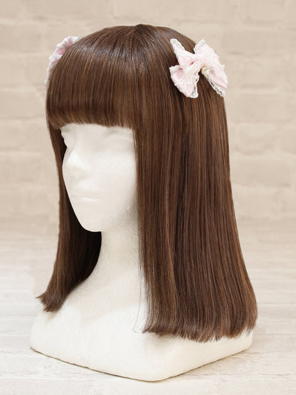 ハートチャーム付リボンレースクリップ ピンク（Pink） FREE ｜Amavel（アマベル）公式サイト