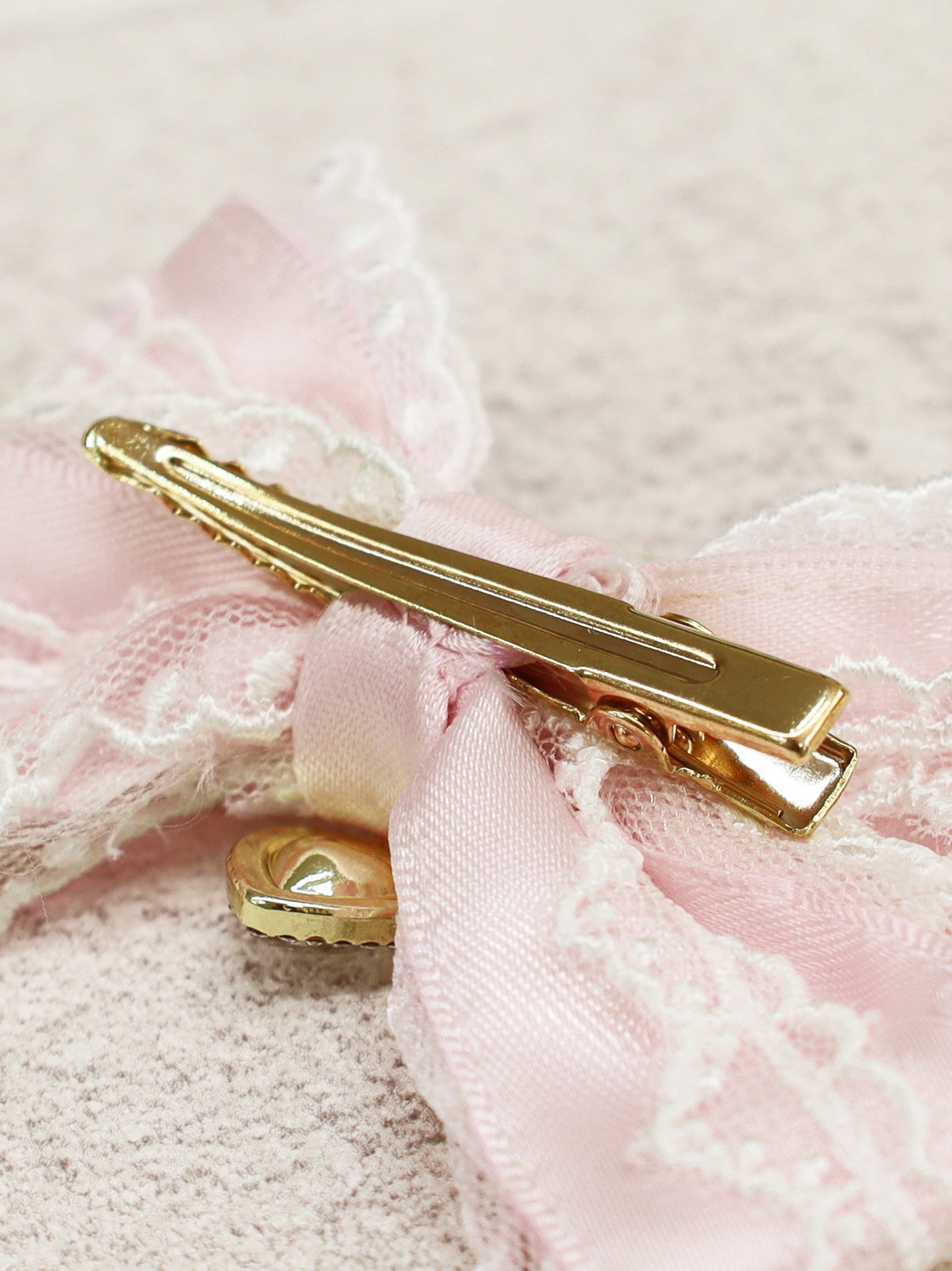 ハートチャーム付リボンレースクリップ ｜Amavel（アマベル）公式サイト