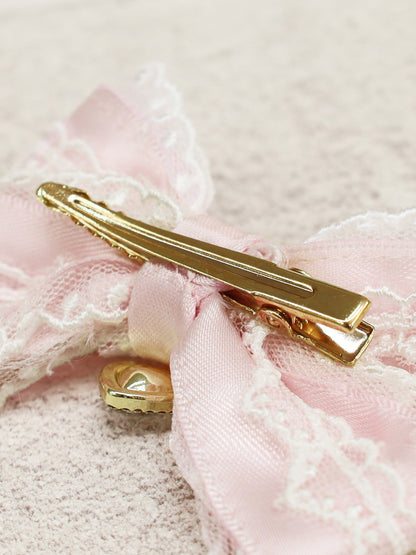 ハートチャーム付リボンレースクリップ ｜Amavel（アマベル）公式サイト