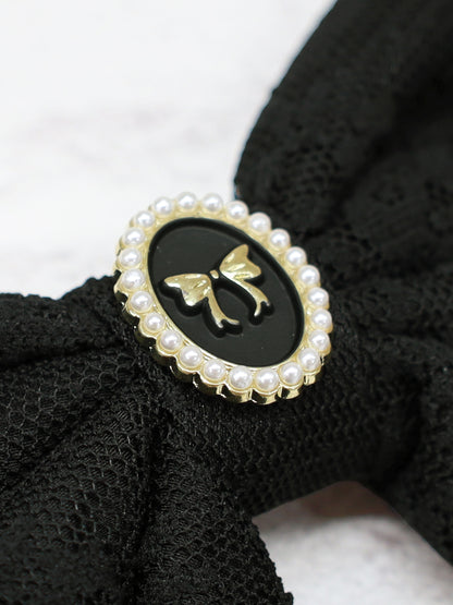 リボンパーツ付レースリボンバレッタ ｜Amavel（アマベル）公式サイト