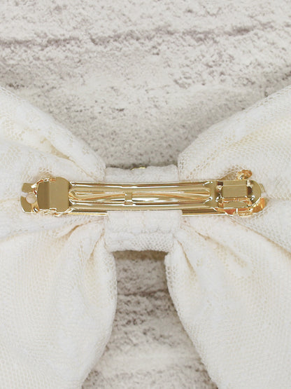 リボンパーツ付レースリボンバレッタ ｜Amavel（アマベル）公式サイト