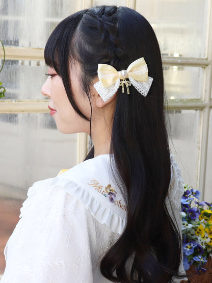 Märchen Pansy ダブルリボンクリップ イエロー（Yellow） FREE ｜Amavel（アマベル）公式サイト