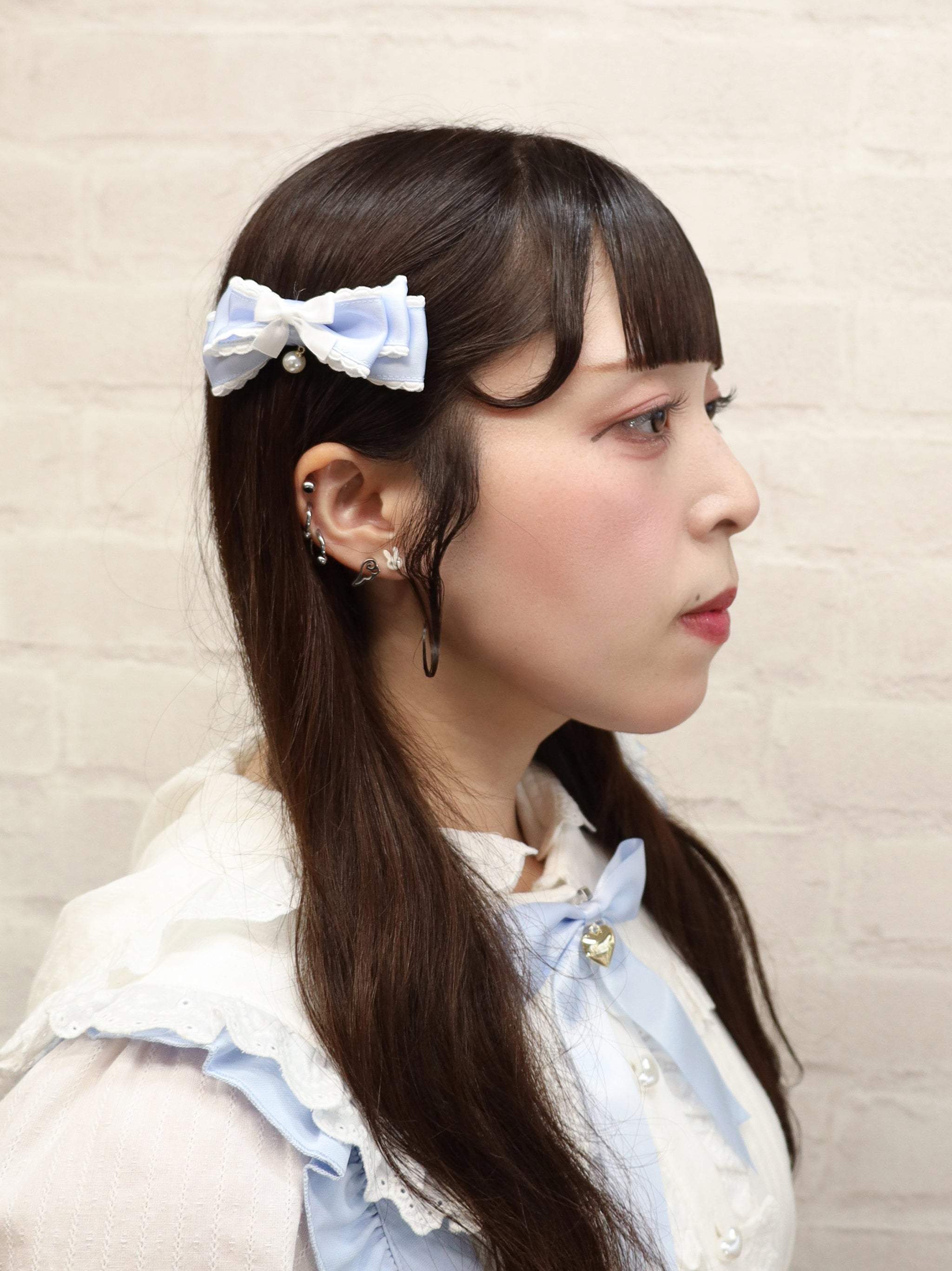 めるへんあにまるべいびーダブルリボンクリップ サックス（SaxeBlue） FREE ｜Amavel（アマベル）公式サイト