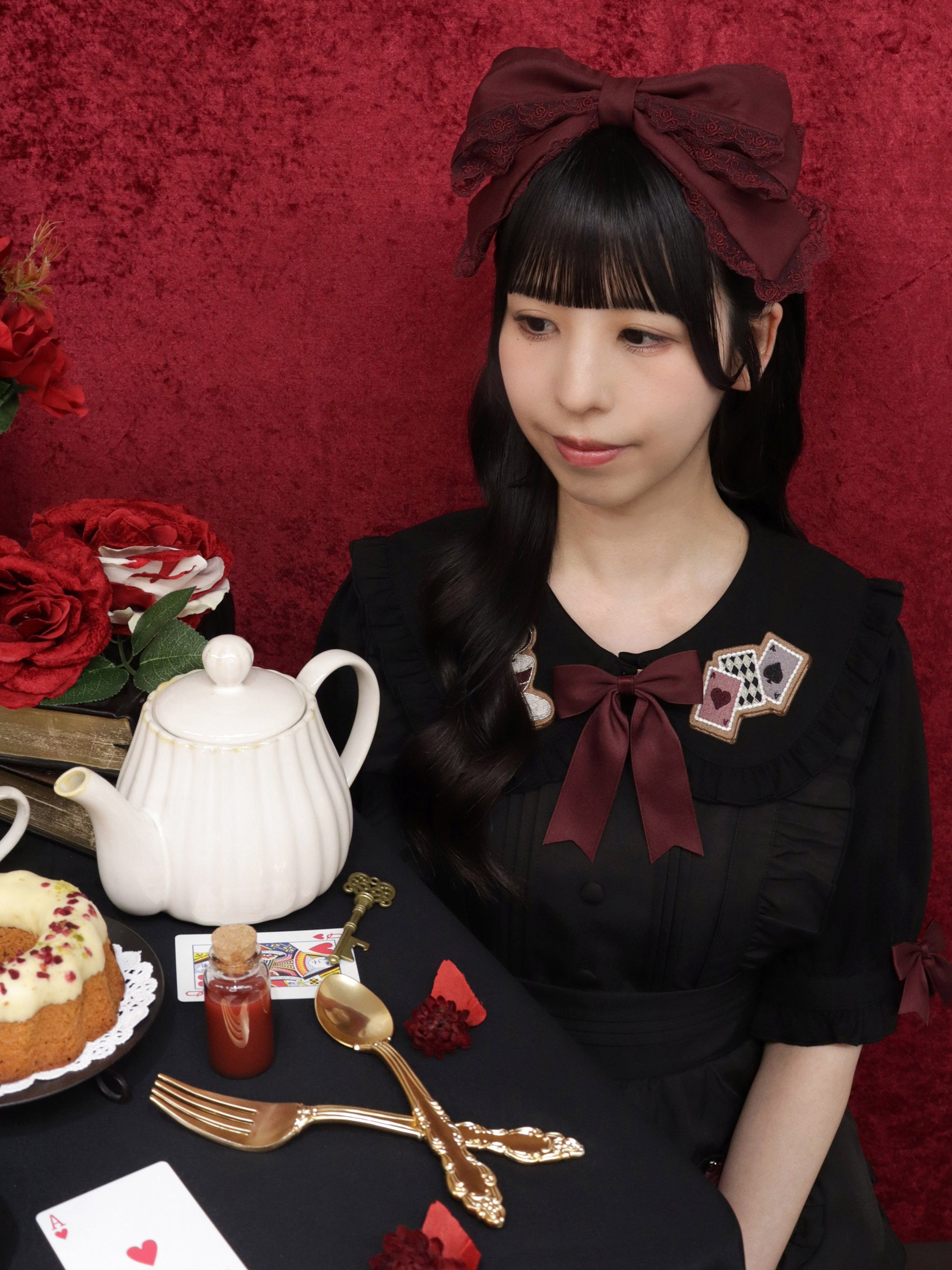 【メンバーズセール対象】Märchen TeaPartyリボンスリーピン ボルドー（Bordeaux） FREE ｜Amavel（アマベル）公式サイト