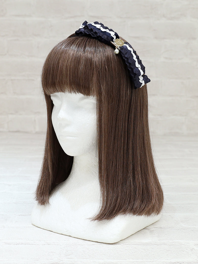 classical lace frill リボンカチューシャ ネイビー（Navy） FREE ｜Amavel（アマベル）公式サイト