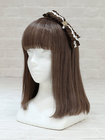 classical lace frill リボンカチューシャ ブラウン（Brown） FREE ｜Amavel（アマベル）公式サイト