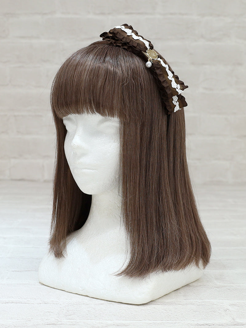 classical lace frill リボンカチューシャ ブラウン（Brown） FREE ｜Amavel（アマベル）公式サイト