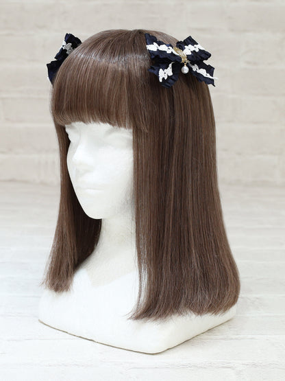 classical lace frill ダブルリボンクリップ ｜Amavel（アマベル）公式サイト