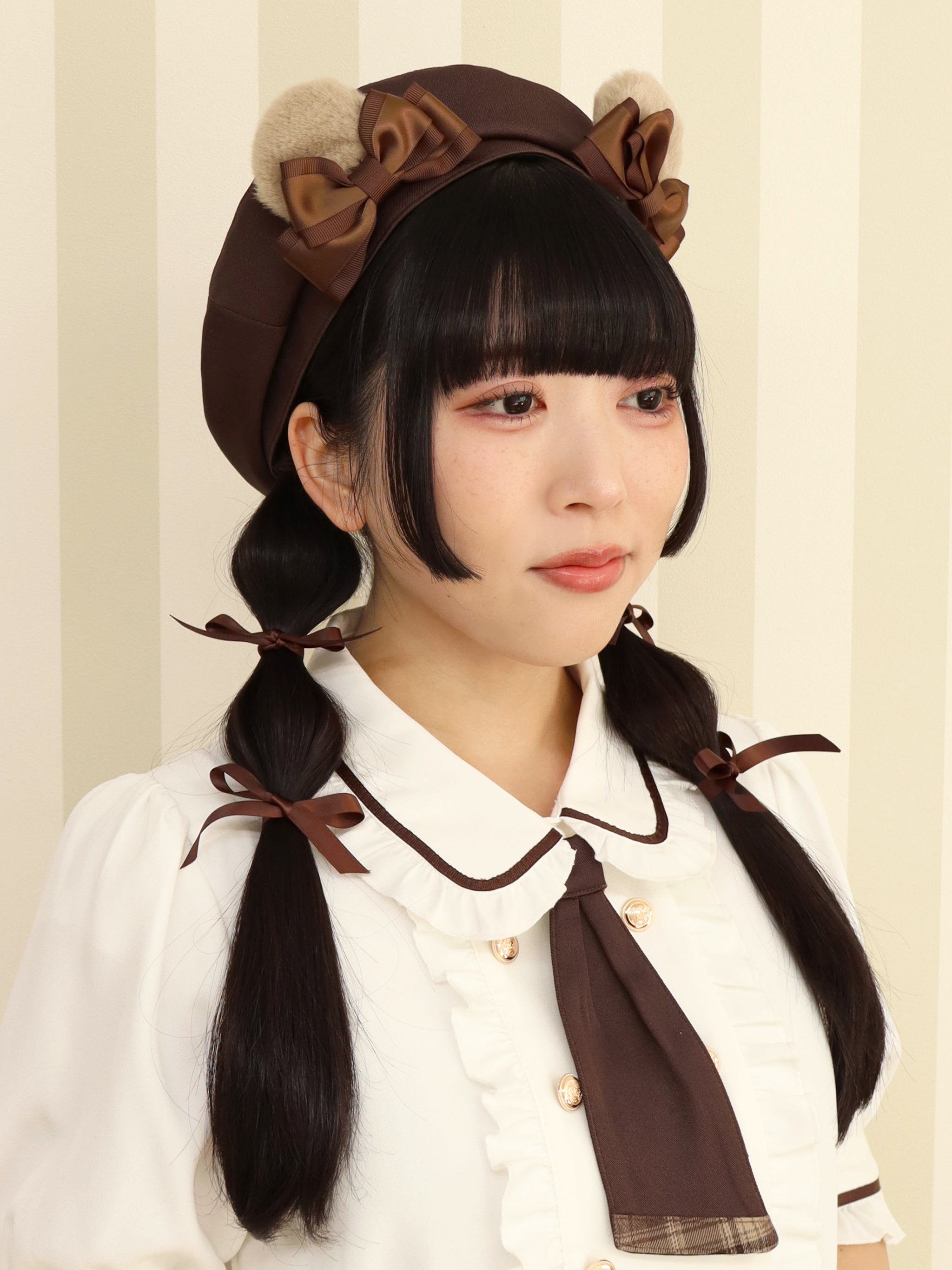 Boulangerie Nounours ベレー帽 ブラウン（Brown） FREE ｜Amavel（アマベル）公式サイト