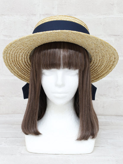 モノグラム刺繡入りリボンカンカン帽 ｜Amavel（アマベル）公式サイト