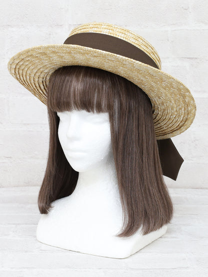 モノグラム刺繡入りリボンカンカン帽 ｜Amavel（アマベル）公式サイト