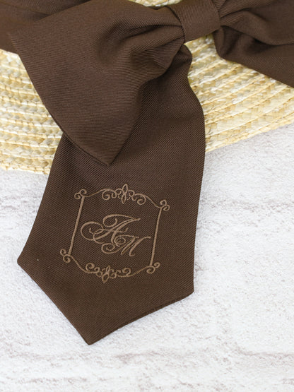 モノグラム刺繡入りリボンカンカン帽 ｜Amavel（アマベル）公式サイト