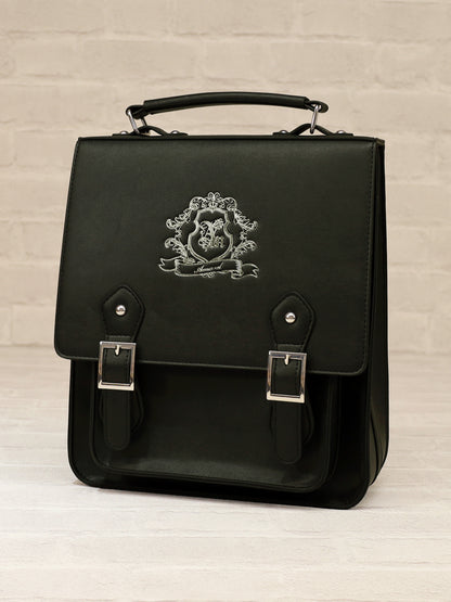 エンブレム入り縦型サッチェルバッグ ブラック（Black） FREE ｜Amavel（アマベル）公式サイト