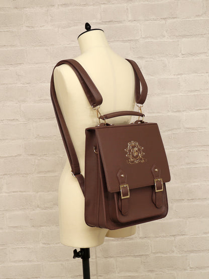 エンブレム入り縦型サッチェルバッグ ｜Amavel（アマベル）公式サイト