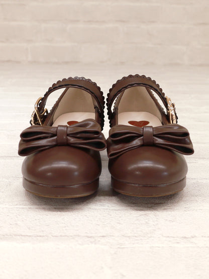 リボン付スカラップパンプス ｜Amavel（アマベル）公式サイト