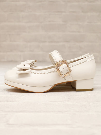 リボン付スカラップパンプス ｜Amavel（アマベル）公式サイト