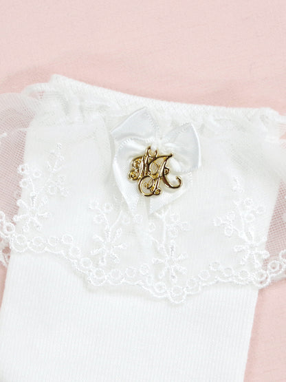 モノグラムチャーム付レースクルーソックス ｜Amavel（アマベル）公式サイト