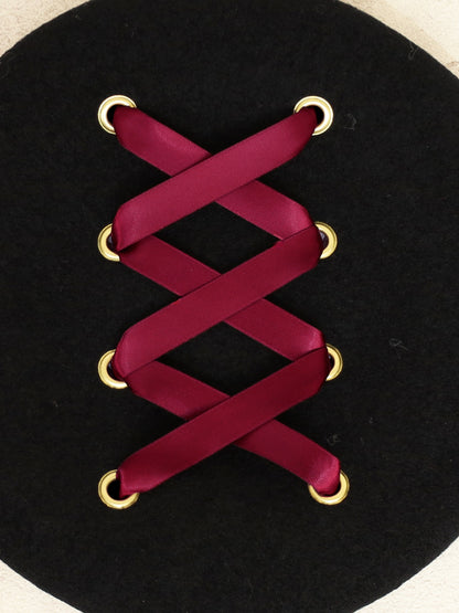 ファーポン付レースアップフェルトベレー ｜Amavel（アマベル）公式サイト