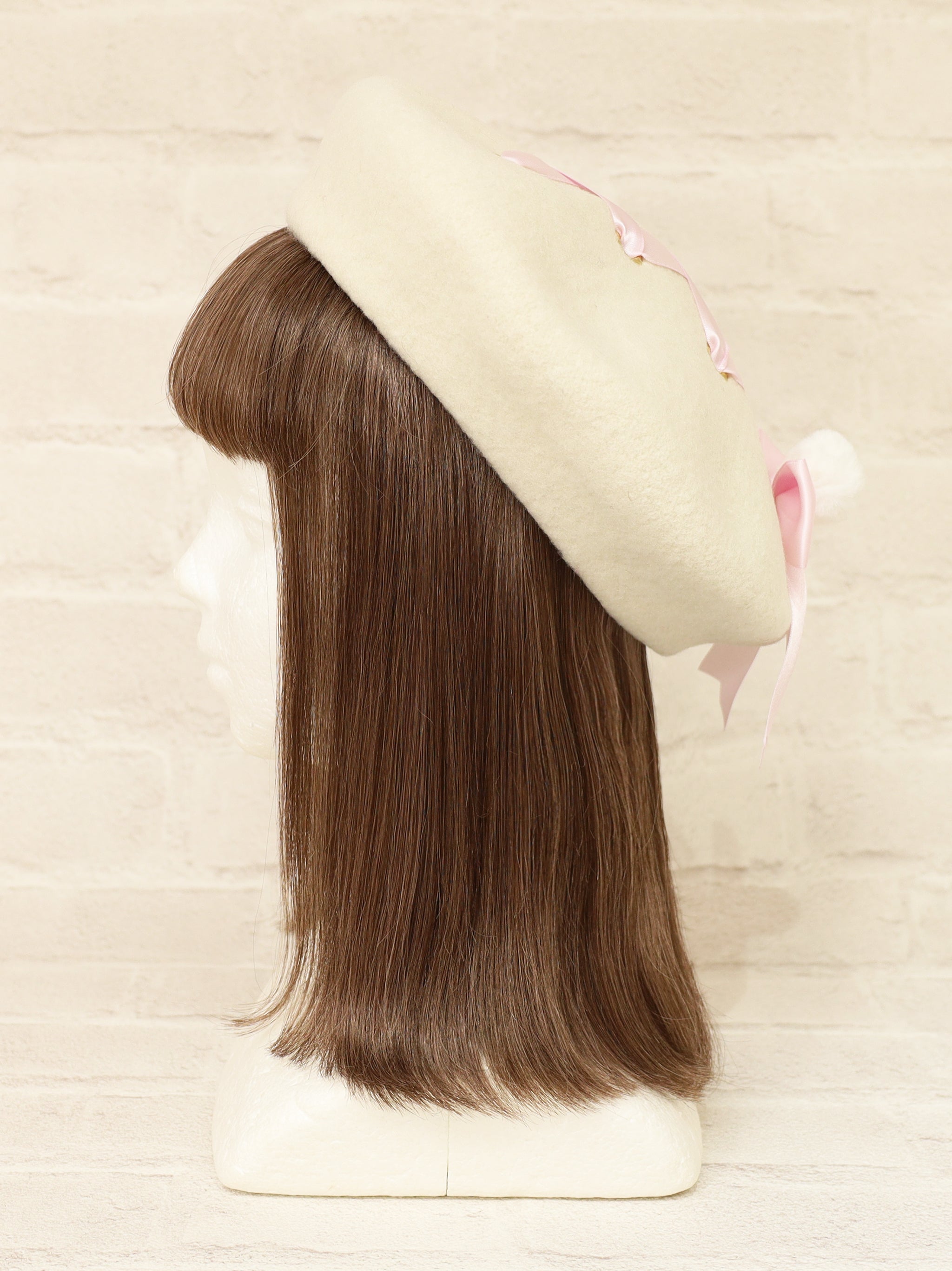 ファーポン付レースアップフェルトベレー ｜Amavel（アマベル）公式サイト