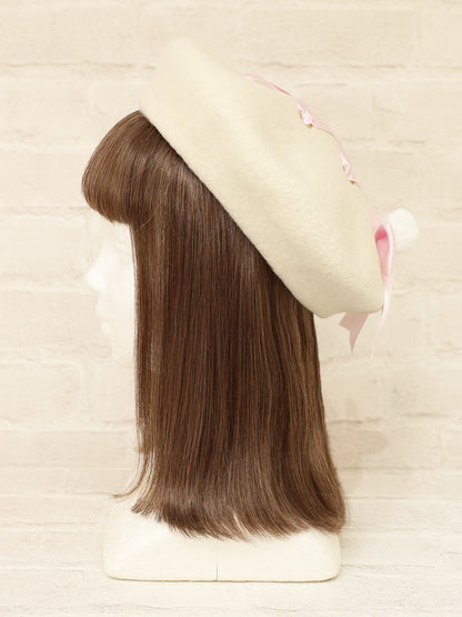 ファーポン付レースアップフェルトベレー ｜Amavel（アマベル）公式サイト